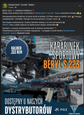 Legenda znów w sklepach. Karabinek Beryl S 223 ponownie dostępny w ...