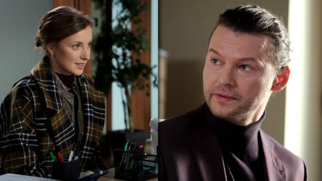 M jak miłość odc. 1927. Natalka (Dominika Suchecka), Mikołaj Lipiński (Mateusz Kościukiewicz)