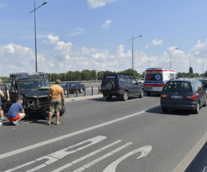 Zderzenie na Trasie Łazienkowskiej