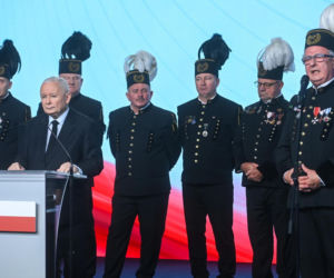 Konferencja prasowa prezesa PIS Jarosława Kaczyńskiego.