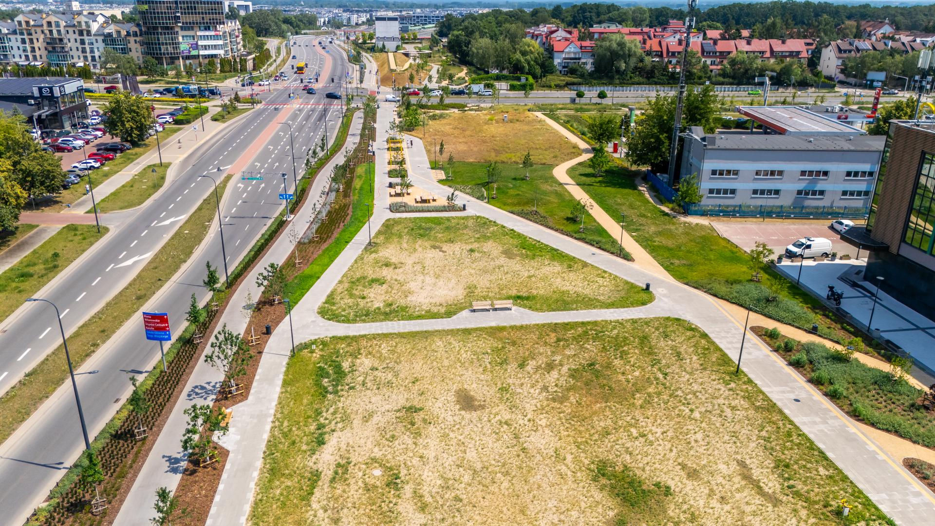 Park nad Południową Obwodnicą Warszawy w Warszawie