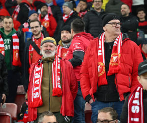 Widzew Łódź - Lech Poznań: Zdjęcia kibiców i zawodników z meczu 24. kolejki PKO BP Ekstraklasy