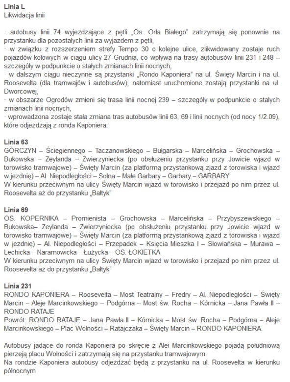 Zmiany w rozkładzie MPK Poznań od 1 września