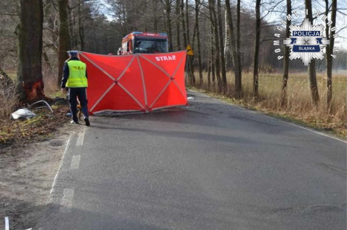 Czarny dzień na drogach woj. śląskiego. Dwa wypadki, cztery ofiary śmiertelne