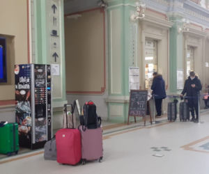 Punkt recepcyjny na Dworcu PKP w Przemyślu
