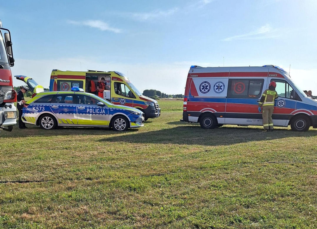 Wypadek wiatrakowca. Maszyna runęła na ziemię krótko po starcie