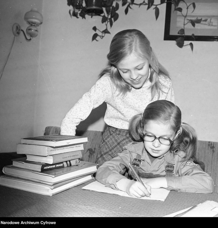 Wspólne odrabianie lekcji (1980 r.)