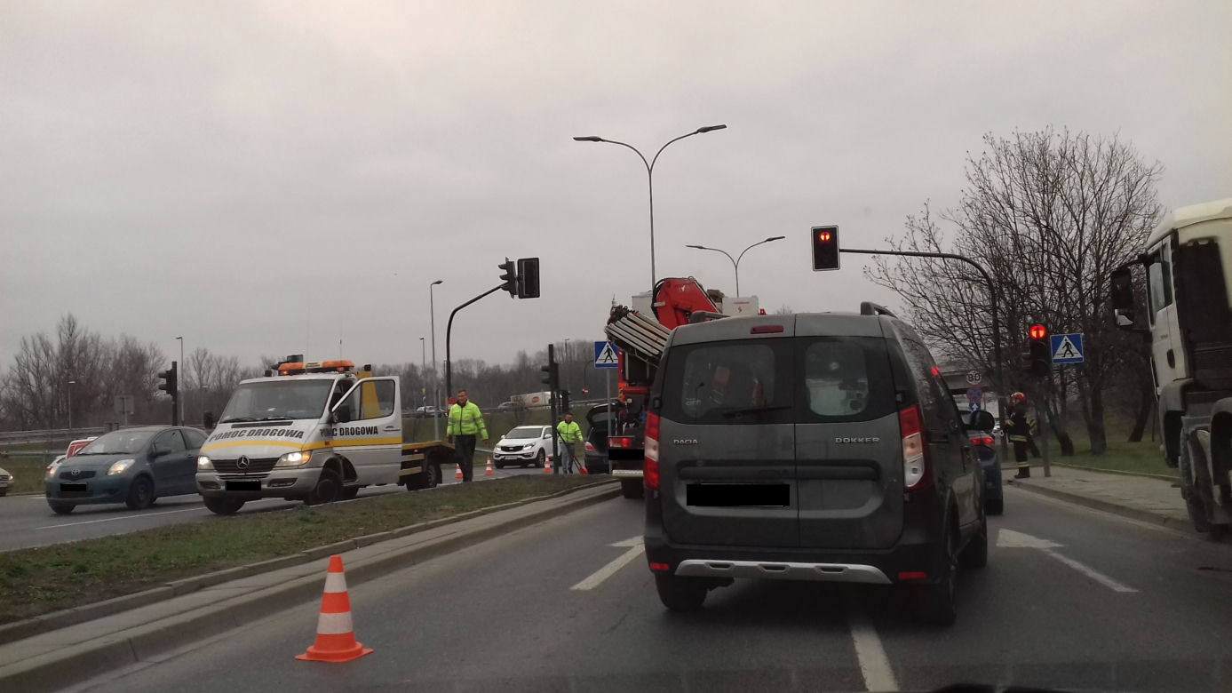 Wypadek na ul. Tischnera w Krakowie