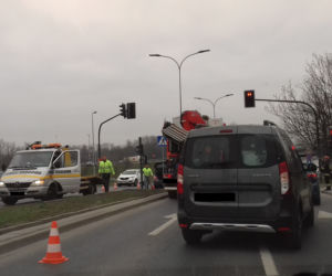 Wypadek na ul. Tischnera w Krakowie