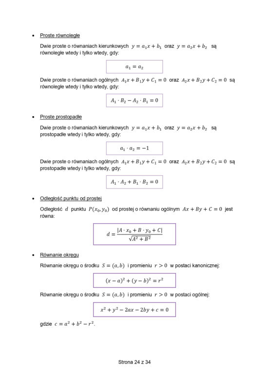 Karta wzorów matematyka matura 2023