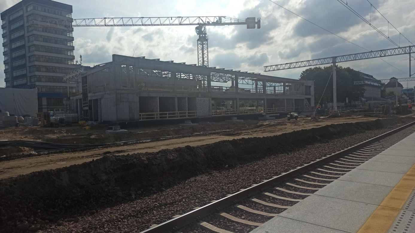 Dworzec Główny - postępy przy budowie