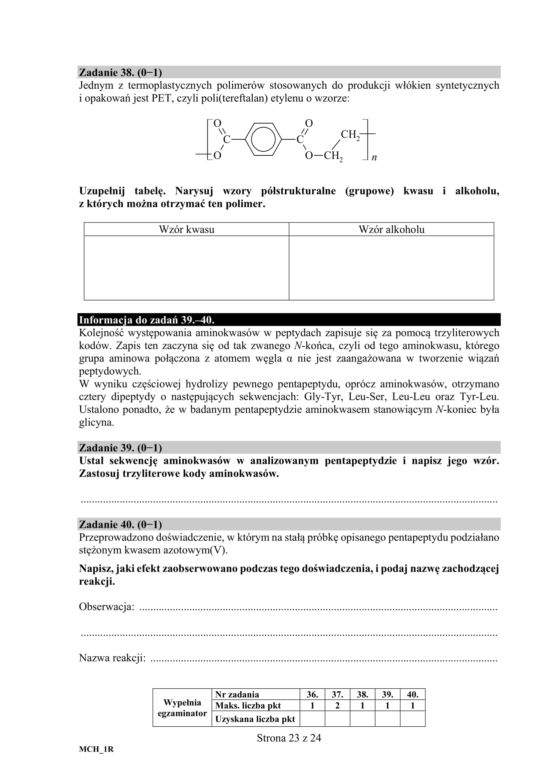 Matura 2020 ARKUSZE CKE: Chemia