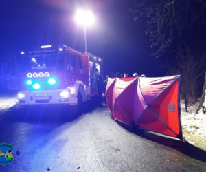 Śmiertelny wypadek Trzebczu Szlacheckim. Nie żyje 37-letni kierowca, który nie miał prawa jazdy