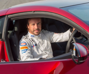 Fernando Alonso w Hondzie NSX