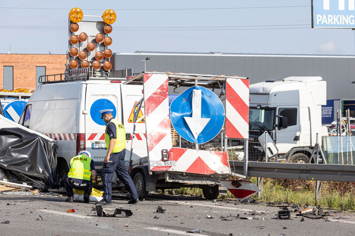 Śmiertelny wypadek na drodze ekspresowej S11 w okolicach Kórnika