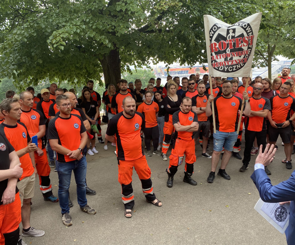 Protest ratowników medycznych Szczecin