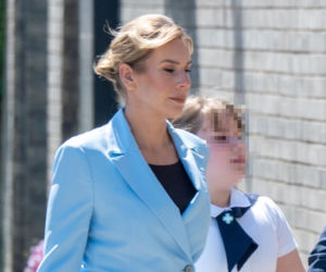 Marta Nawrocka z córką Kasią na zakończenie roku szkolnego