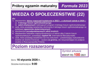 Matura próbna WOS 2026 - arkusze CKE i odpowiedzi. Jakie były zadania 16.01.2026?