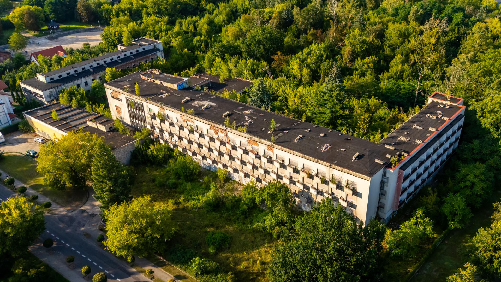 Opuszczone sanatorium wojskowe Wiarus w Ciechocinku