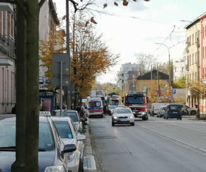 Zderzenie tramwaju z BMW w Krakowie