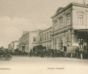 Dworzec Terespolski w Warszawie w 1908 r., dzisiejsza ul. Kijowska 14a