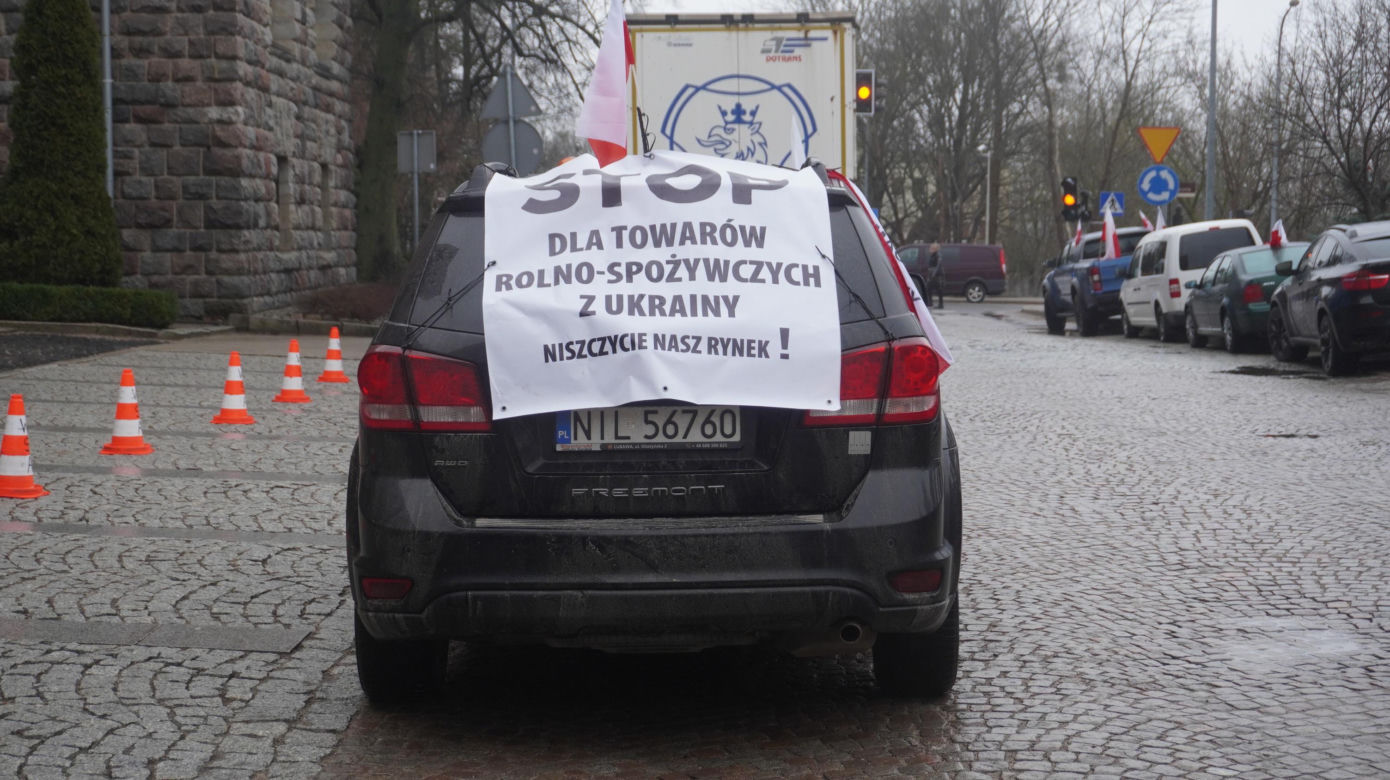 Protest rolników w Olsztynie, 20 lutego