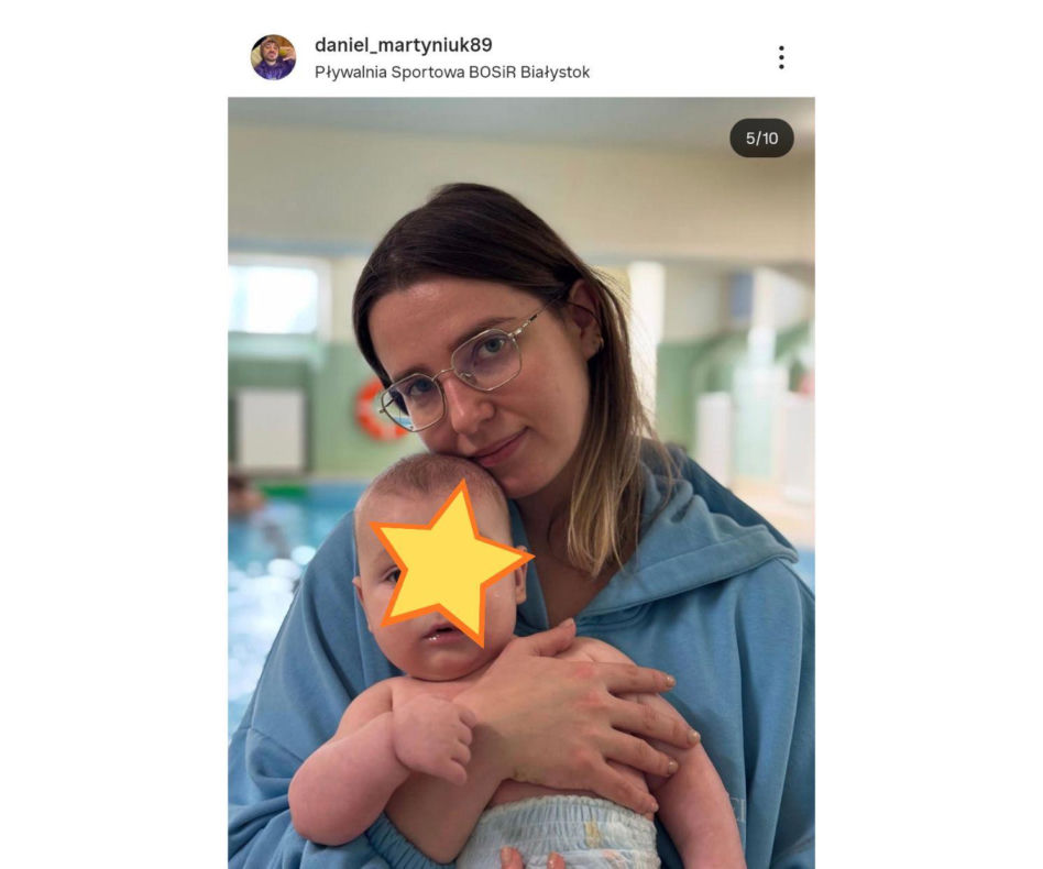 Syn Daniela Martyniuka to jego kopia. Spędził czas na basenie z Faustyną i Florianem