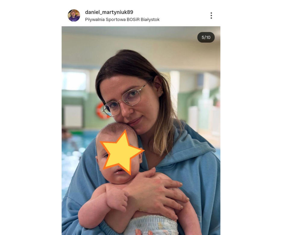 Syn Daniela Martyniuka to jego kopia. Spędził czas na basenie z Faustyną i Florianem