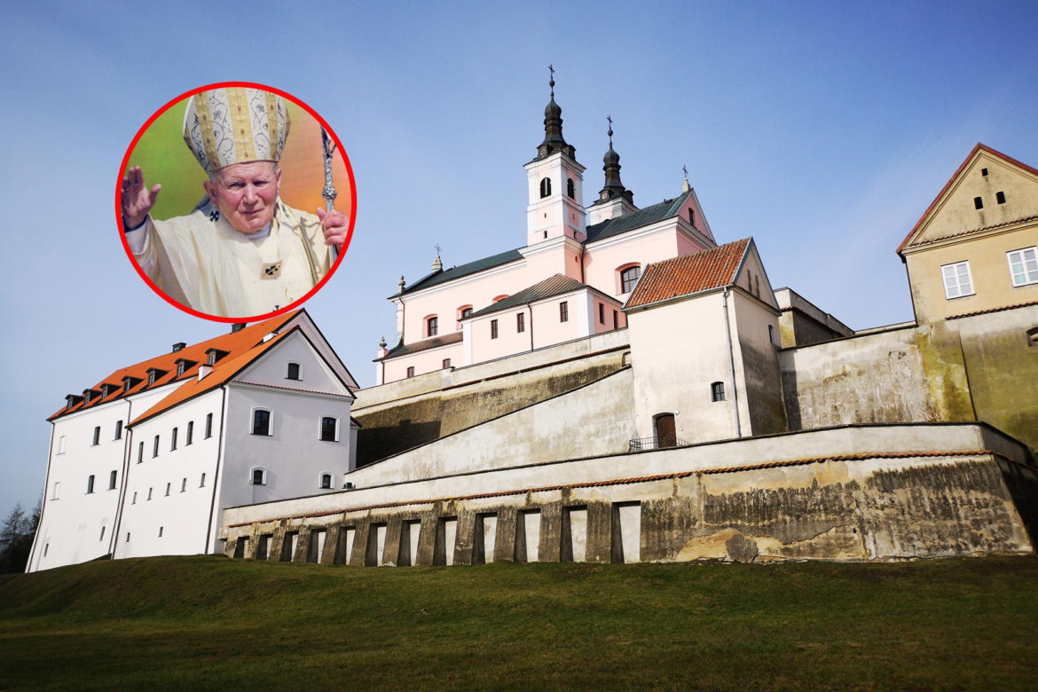 Wizyta Jana Pawła II w klasztorze w Wigrach