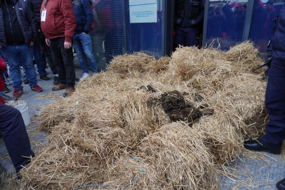 Protest rolników w Białymstoku. Przemarsz ulicami miasta 4 marca
