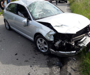 Nowy Sącz: Groźny wypadek na ulicy Juranda. Jedna osoba w szpitalu po zderzeniu trzech samochodów
