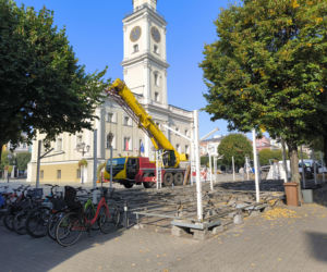 Rynek w Lesznie przed remontem