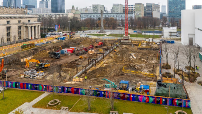 Budowa gmachu teatru TR Warszawa