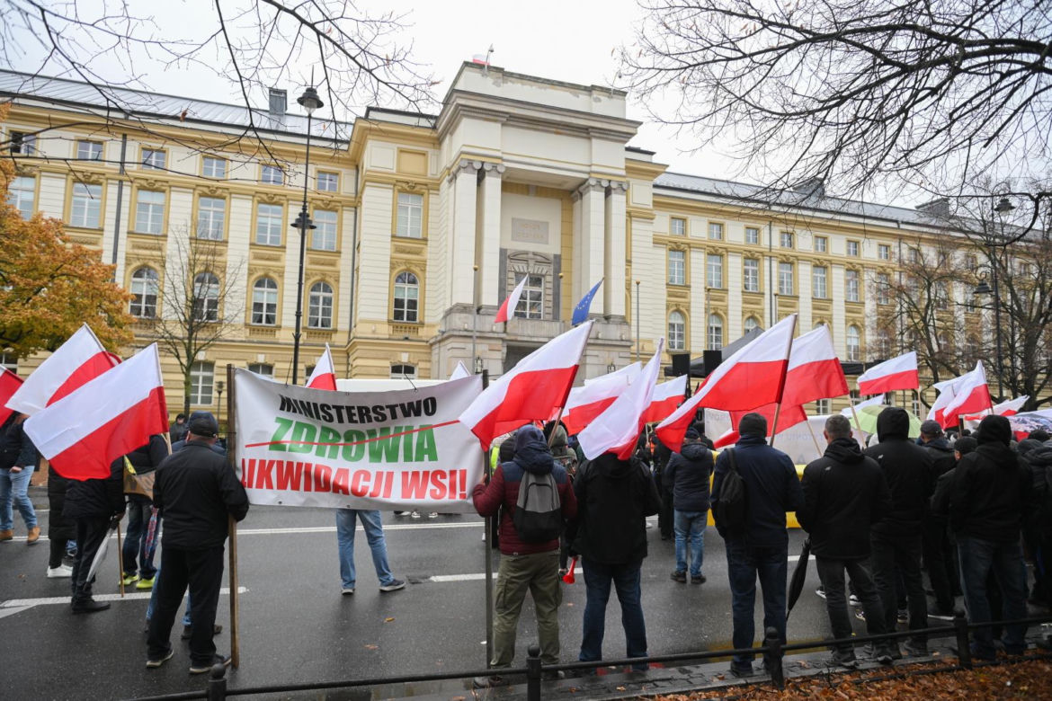 Protest plantatorów tytoniu w Warszawie (3.11.2025)