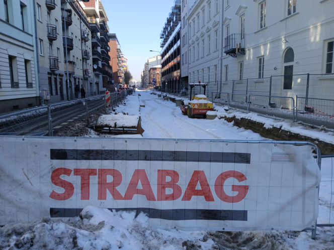 Przebudowa ul. Okrzei w Warszawie