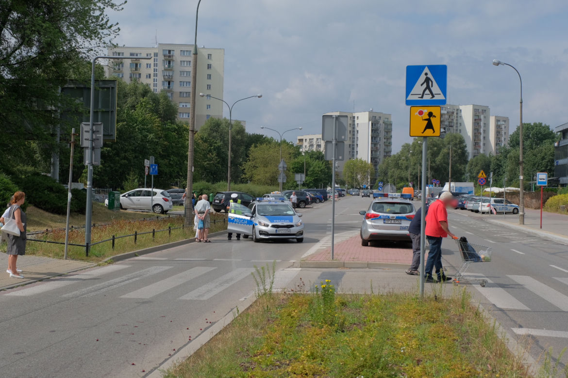Potrącenie pieszego. Warszawa, Ursynów