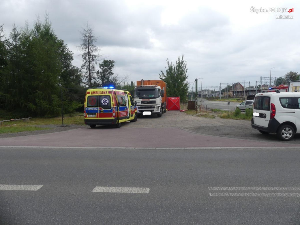 Śmiertelny wypadek w Lublińcu. Ciężarówka przejechała 66-latka