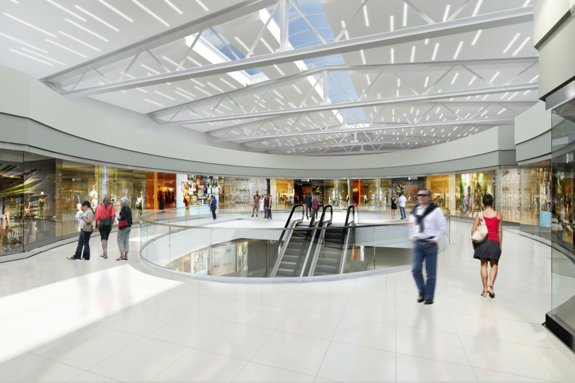 Pierwsze piętro zmodernizowanej galerii handlowej Panorama w Poznaniu