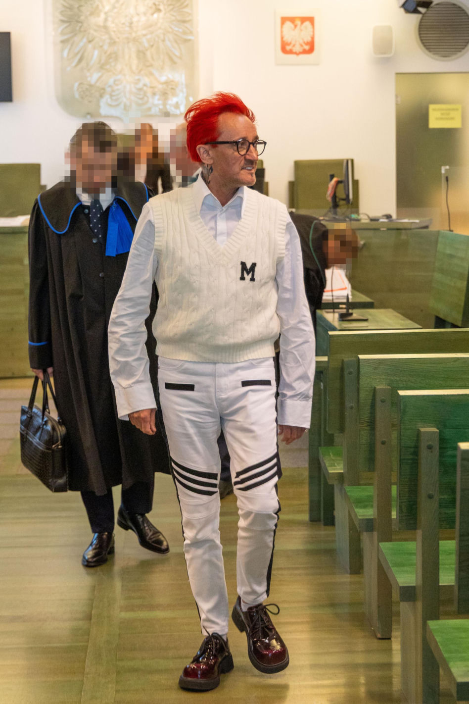 Michał Wiśniewski w sądzie. Nie miał czasu, żeby się przebrać