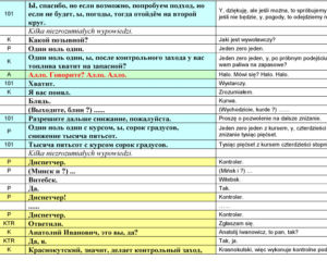 Stenogramy rozmów z wieżą