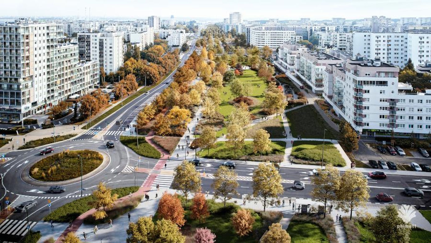 Park linearny nad Południową Obwodnicą Warszawy