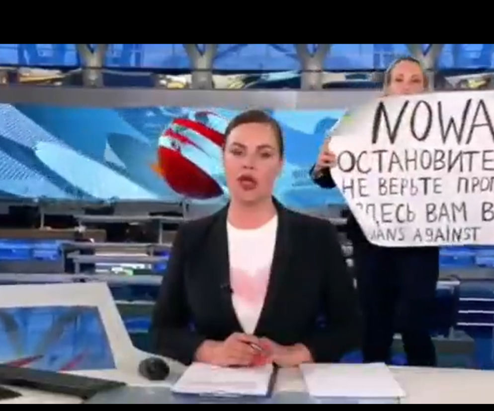 Nie dla wojny. Rosyjska dziennikarka protestowała na wizji. Została zatrzymana