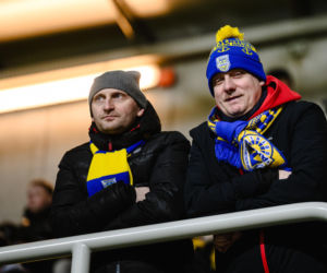 Arka Gdynia - Lechia Gdańsk: Zdjęcia kibiców z derbów Trójmiasta w ramach 23. kolejki PKO BP Ekstraklasy