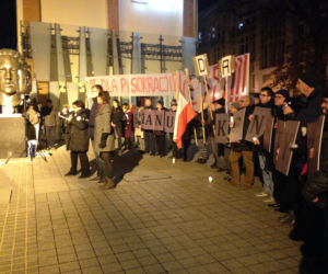 Łańcuch ludzi we Wrocławiu