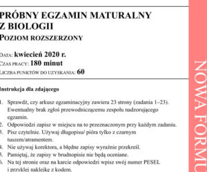 Matura próbna 2020 biologia