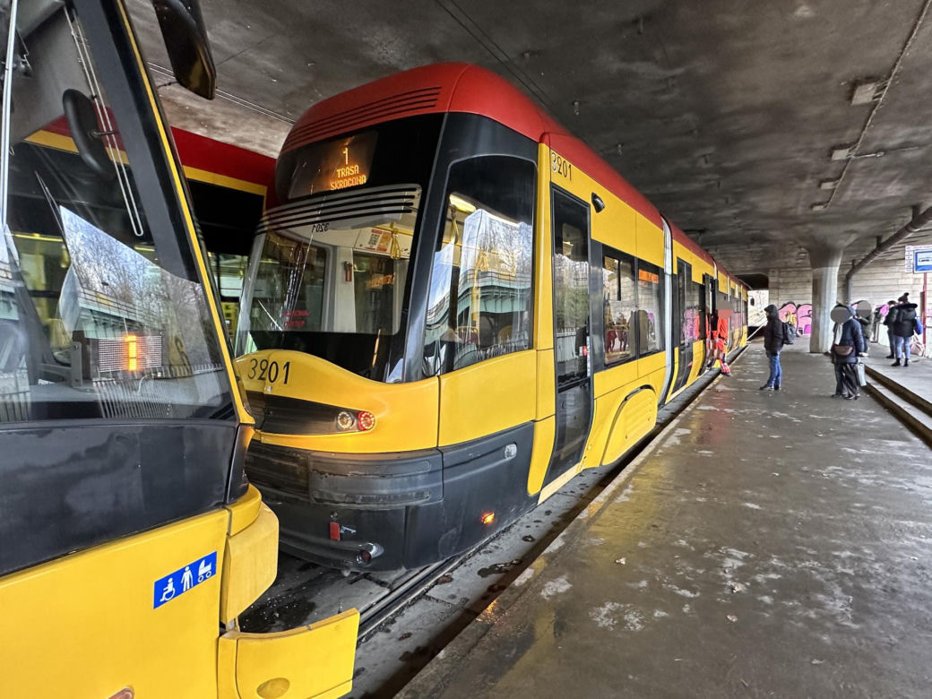 Zderzenie tramwajów na Moście Gdańskim w Warszawie