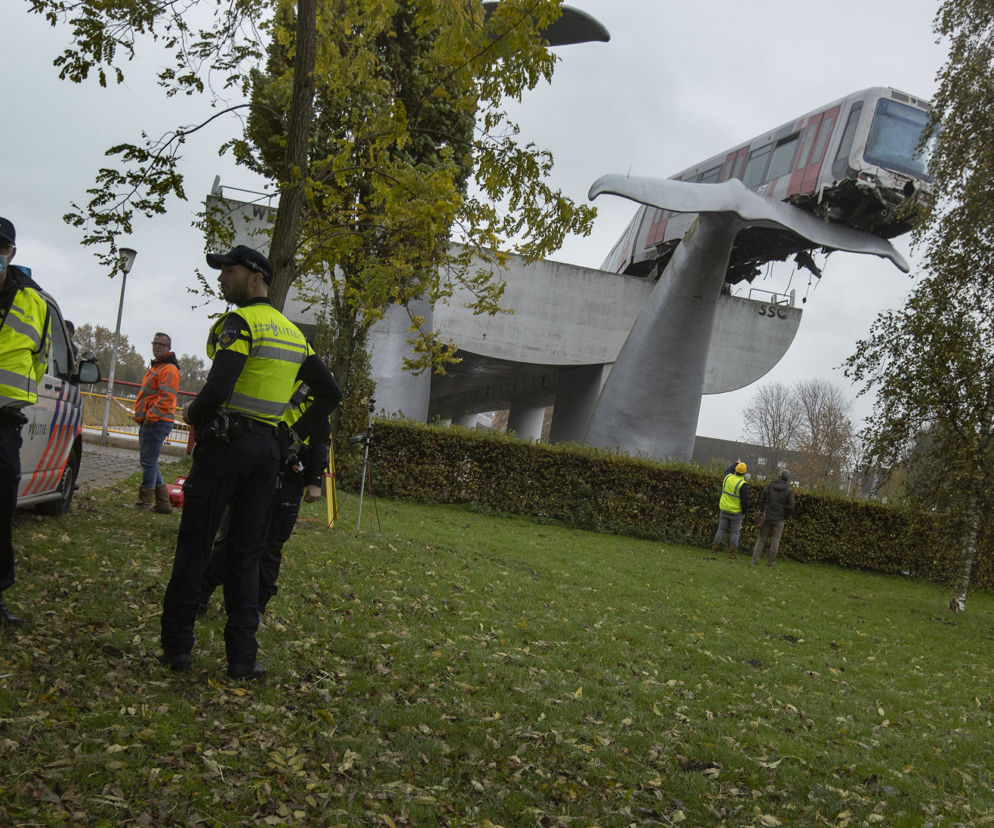 Wypadek pociągu metra w Spijkenisse pod Rotterdamem