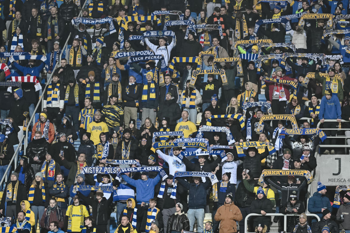 Arka Gdynia - Lech Poznań: Zdjęcia kibiców z meczu 15. kolejki PKO BP Ekstraklasy