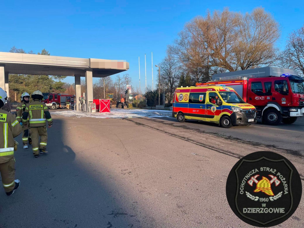Młody mężczyzna spłonął na stacji benzynowej. Co było przyczyną tragedii?