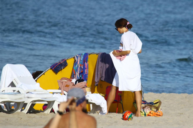 Anna Czartoryska-Niemczycka na plaży